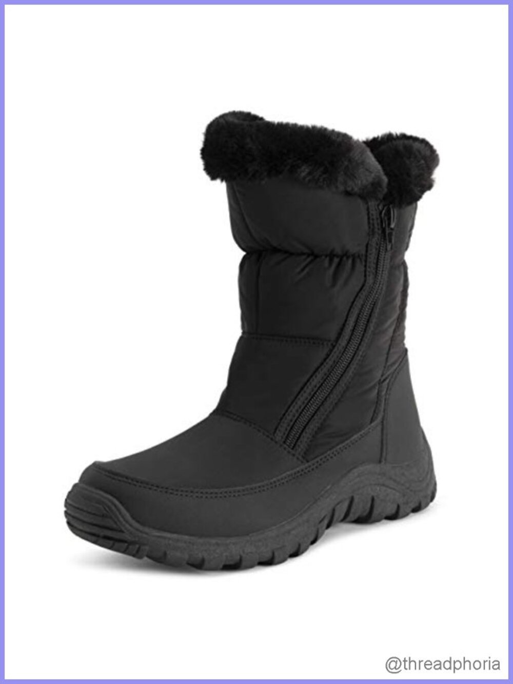Memory Foam Faux Fur Lined Waterproof Snow Boots